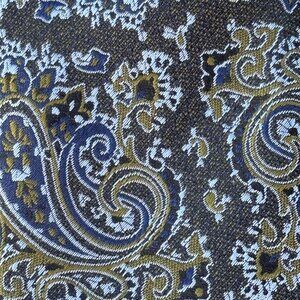 Joseph Abboud 100% Silk Paisley Tie Blue Black Regular Fit Necktie 59 x 3 in NEW